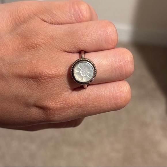 Pandora Silver and Gold Solitaire Ring - Picture 3 of 4